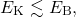 \begin{equation*} E_{\rm K} \lesssim E_{\rm B}, \end{equation*}